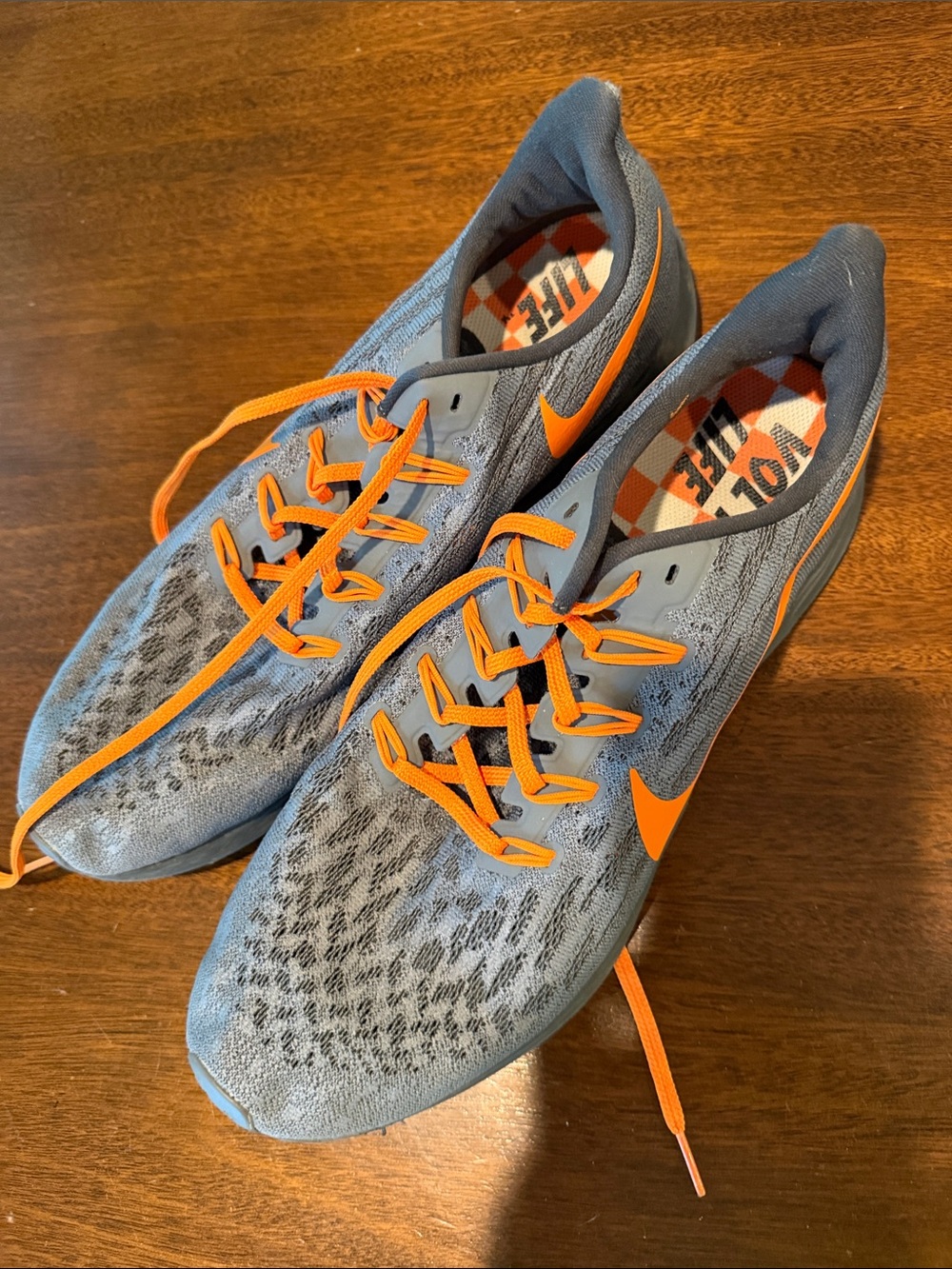 Nike Men’s Athletic Shoes - Light Blue with Orange Accents